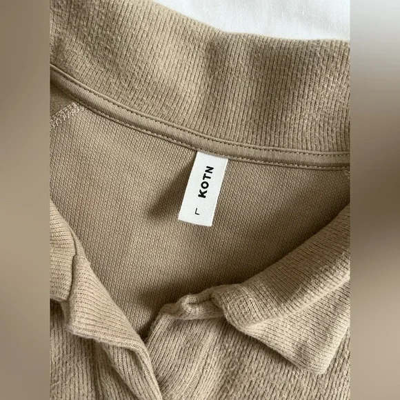 KOTN Women's Polo in Porcini Size L - Picture 7 of 7